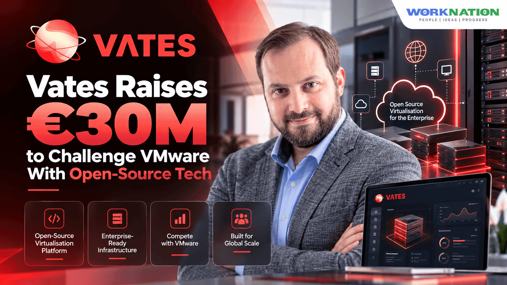 Vates Raises €30M to Challenge VMware With Open-Source Virtualisation