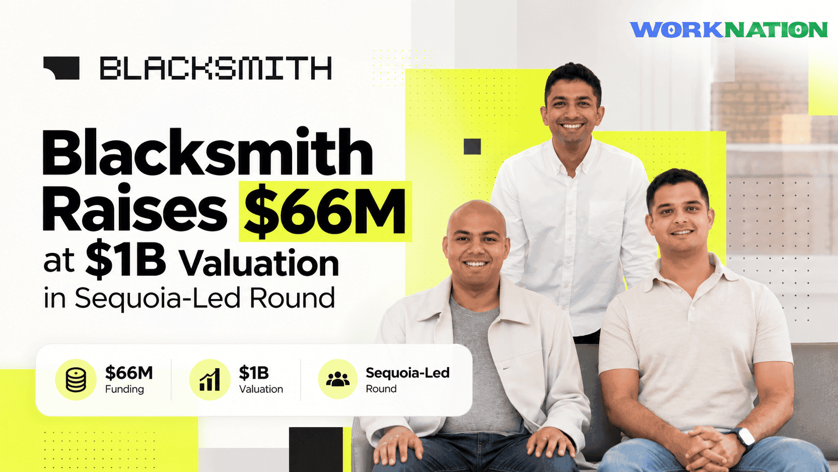 Blacksmith Raises $66 Million at $1 Billion Valuation Led by Sequoia Capital