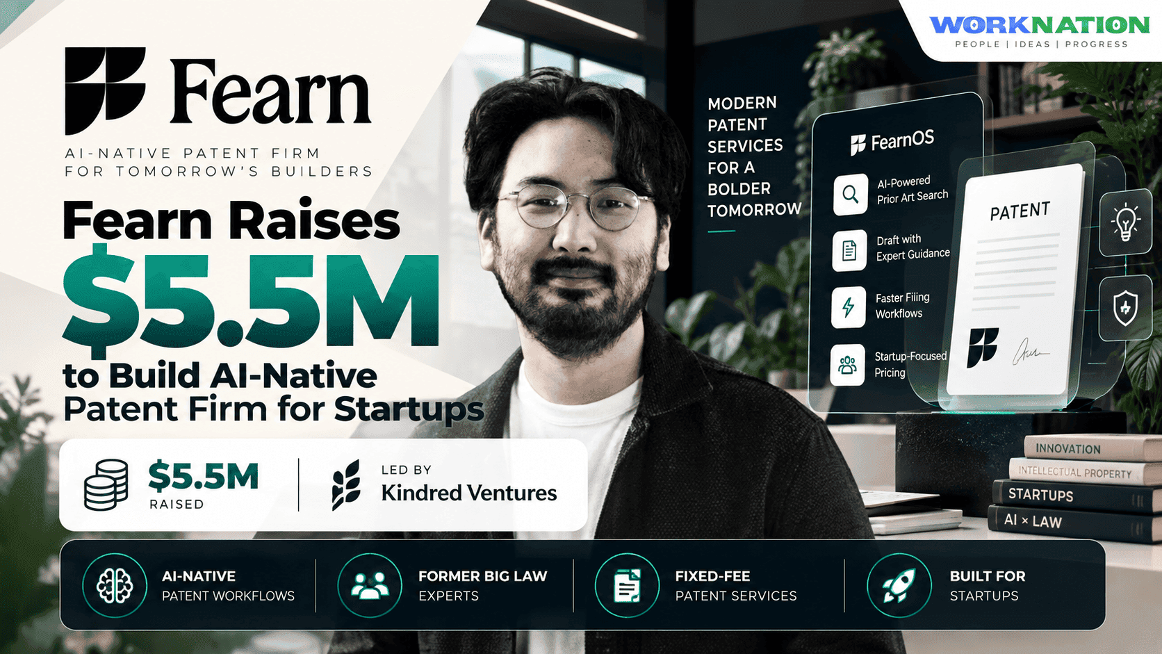 Fearn Raises $5.5M to Build an AI-Native Patent Firm for Startups