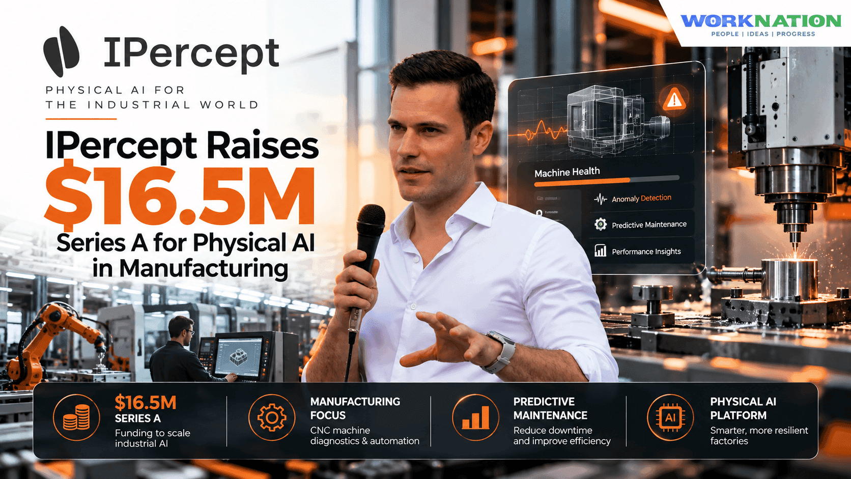 IPercept Raises $16.5M Series A to Bring Physical AI to CNC Machines