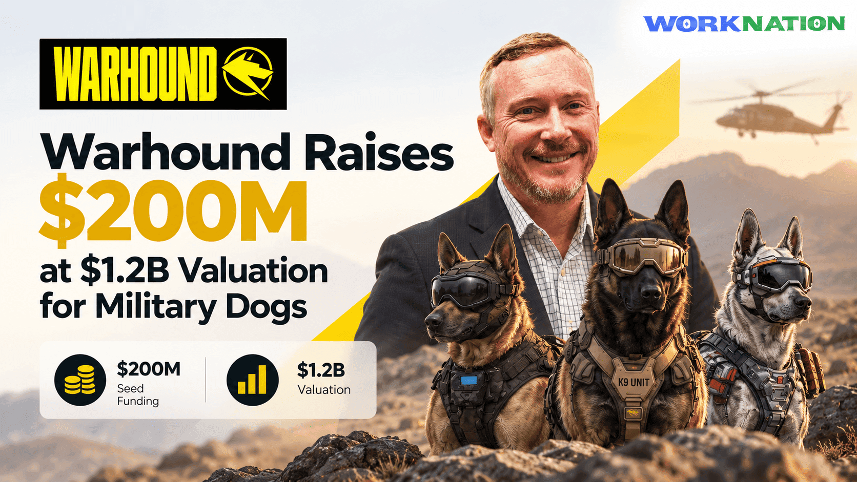 Warhound Raises $200M Seed Funding at $1.2B Valuation for Military Dog Technology