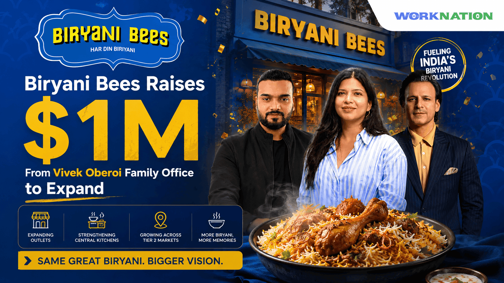 Biryani Bees Raises $1M From Vivek Oberoi Family Office