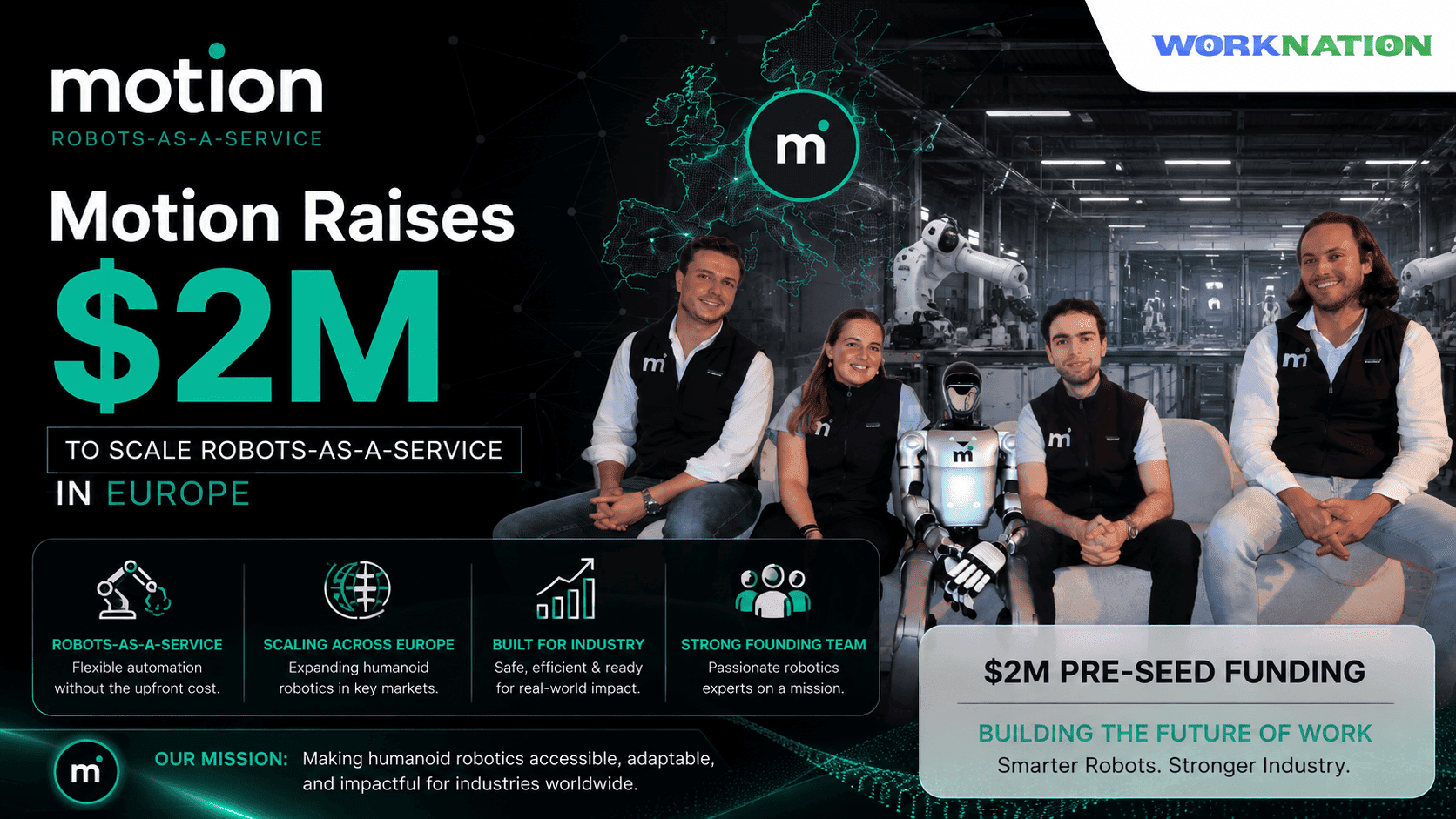 Motion Raises $2M to Bring Robots-as-a-Service to European Factories