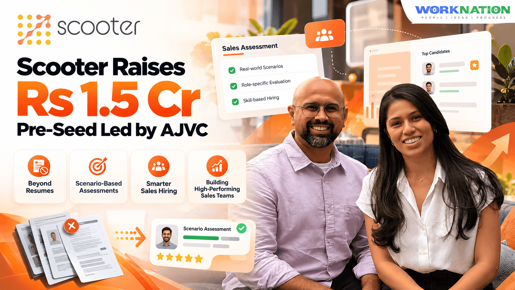 Sales Hiring Platform Scooter Raises Rs 1.5 Cr Pre-Seed Led by AJVC