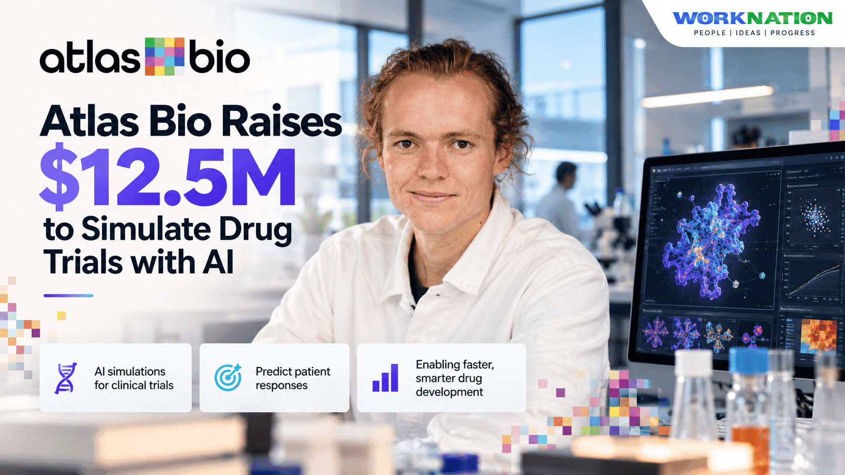 Atlas Bio Raises $12.5 Million to Simulate Drug Trials Using AI