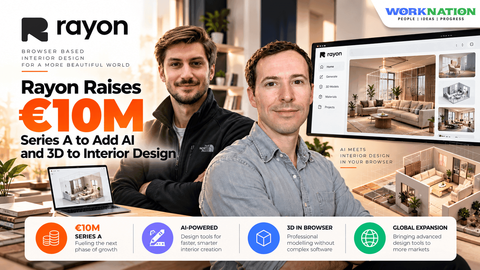 Rayon Raises €10M Series A to Bring AI and 3D to Interior Design