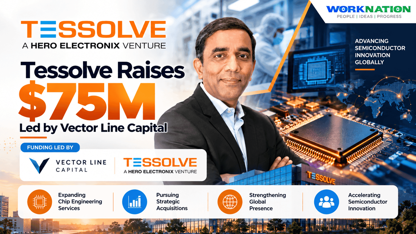 Tessolve Semiconductor Raises $75M to Expand Global Chip Engineering