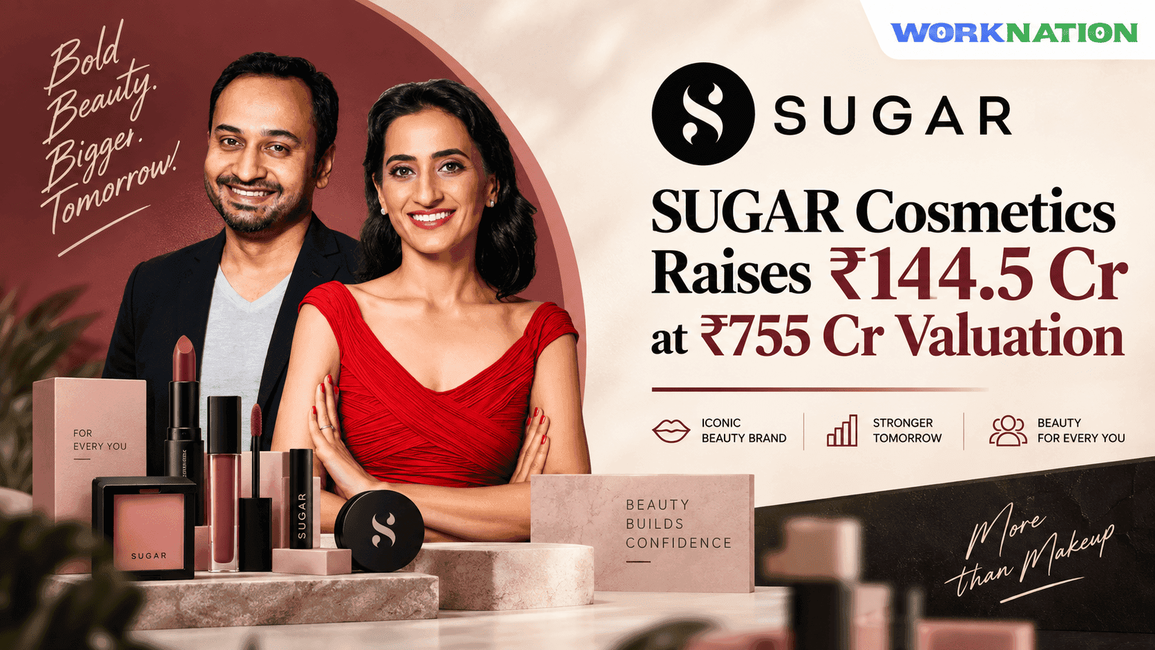 SUGAR Cosmetics Raises ₹144.5 Cr at ₹755 Cr Valuation as Business Faces Reset