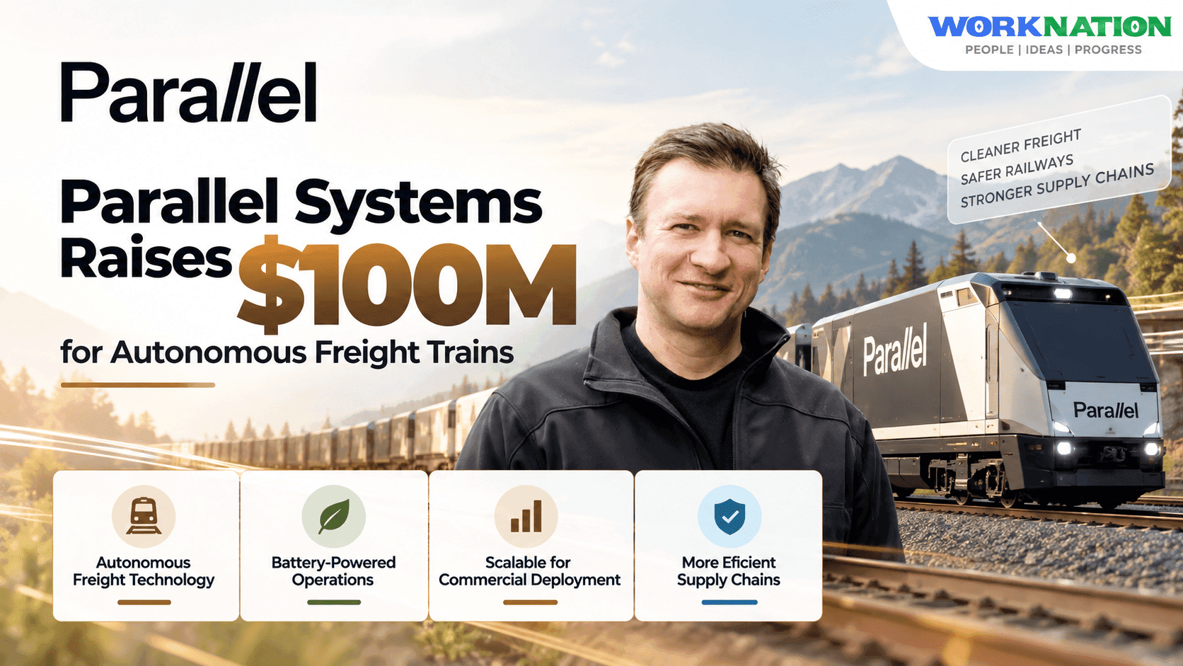 Parallel Systems Raises $100M to Scale Autonomous Freight Trains