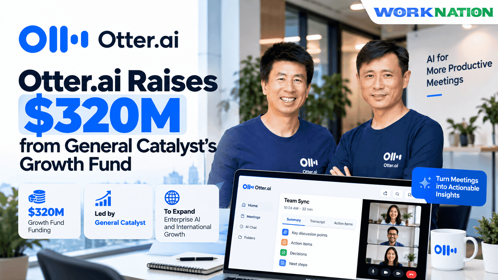 Otter.ai Raises $320M from General Catalyst to Expand AI Meeting Platform