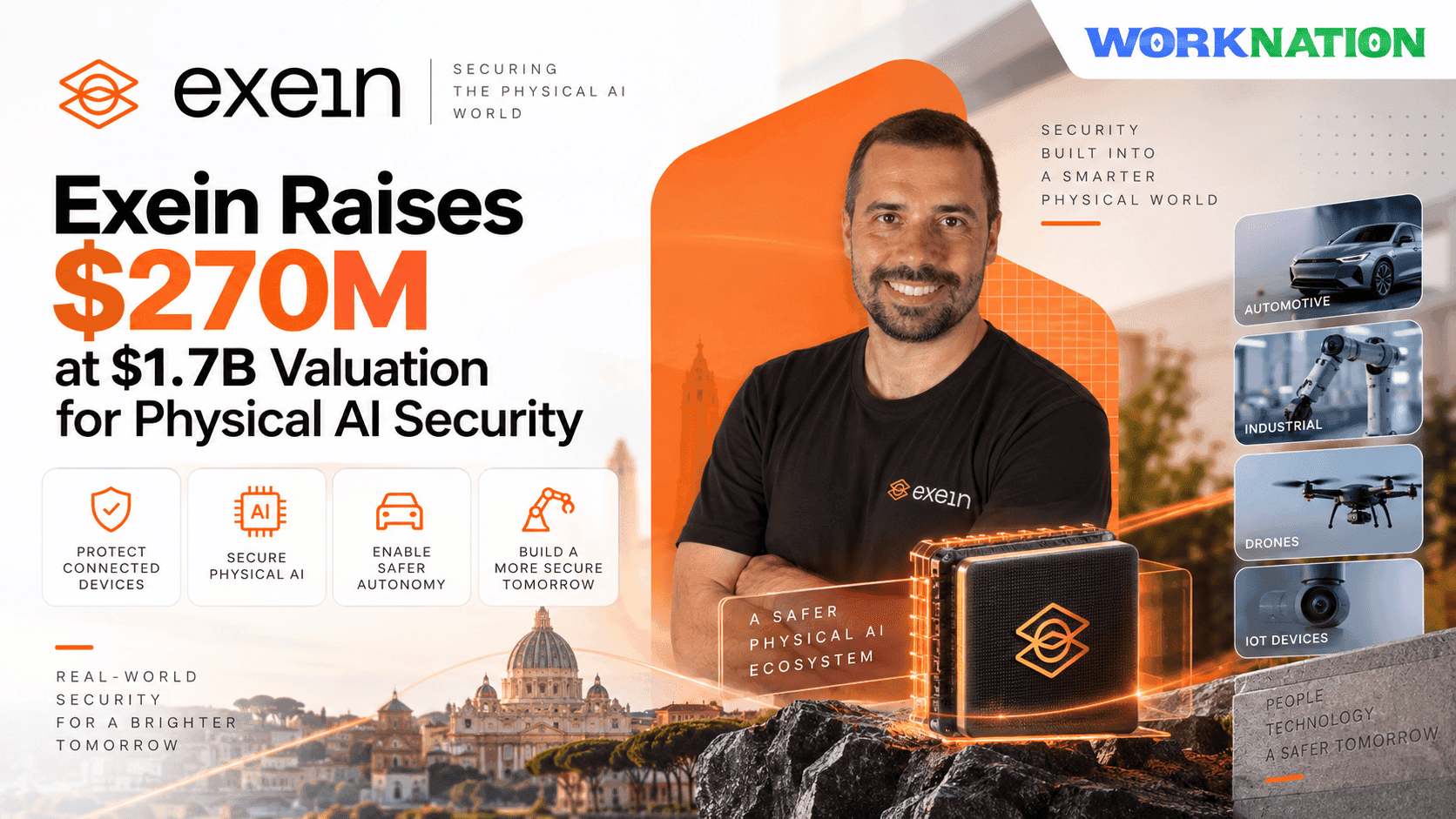 Exein Raises $270M at $1.7B Valuation to Build Security Layer for Physical AI